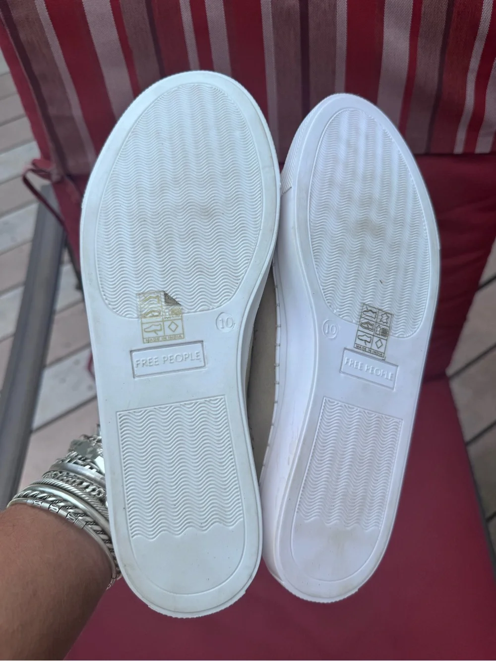 Free People Neutral Tan Slip-On Sneakers Juno